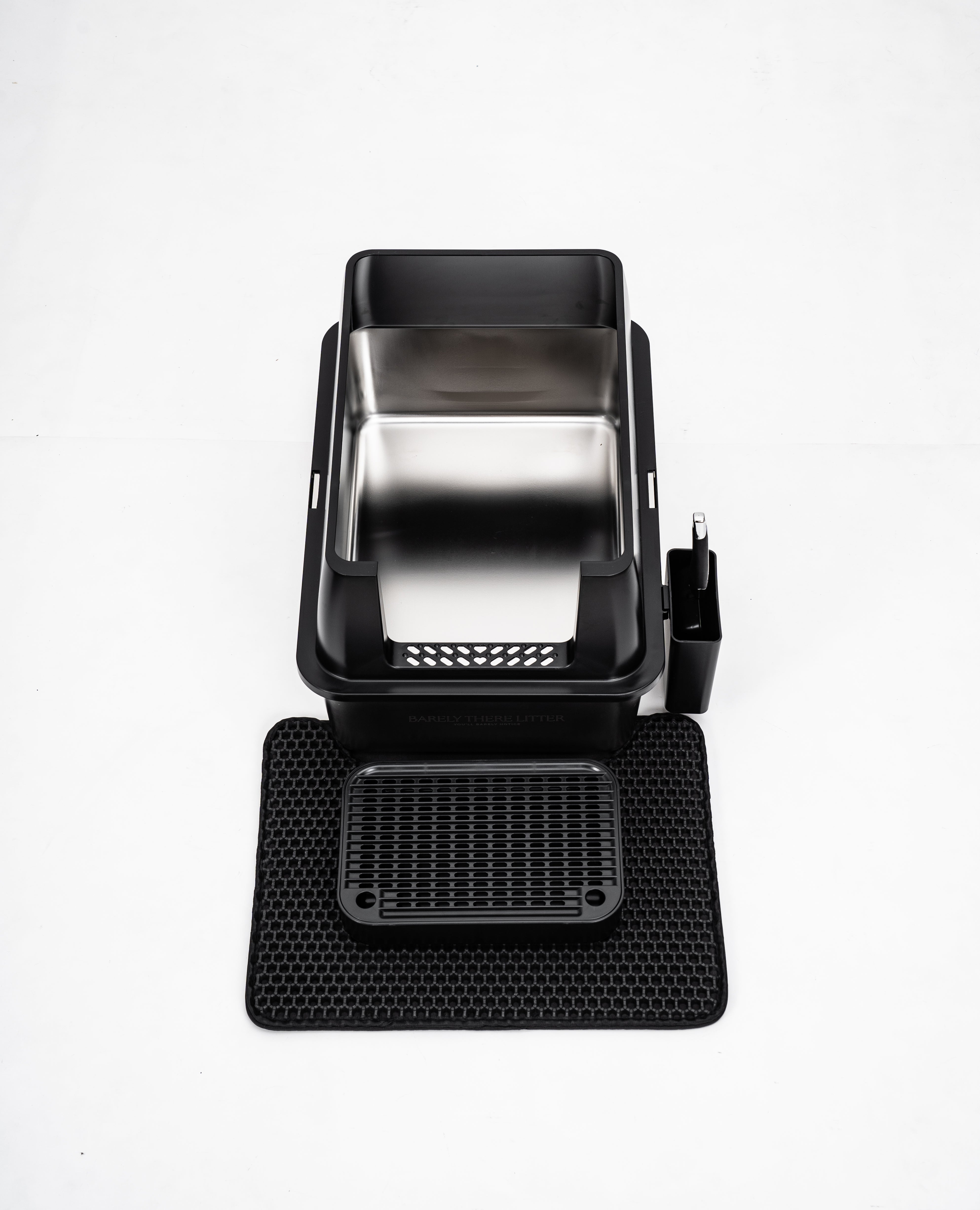 Stainless Steel Enclosed Litter Box - With Detachable Lid