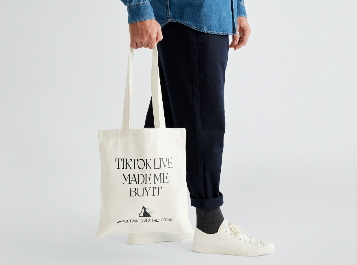 "TikTok Live Made Me Buy It" Tote Bag