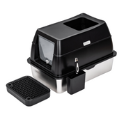 Stainless Steel Enclosed Litter Box - With Detachable Lid
