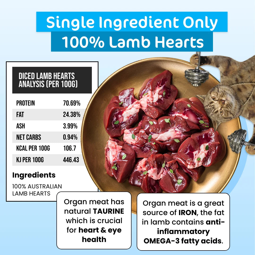 The Paw Grocer Freeze-Dried Diced Lamb Hearts
