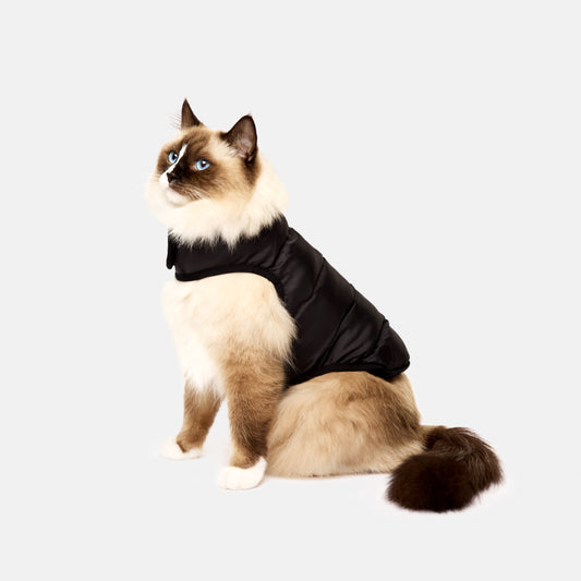 Cat Puffer Jacket by Catventure - Black
