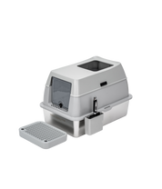 Stainless Steel Enclosed Litter Box - With Detachable Lid