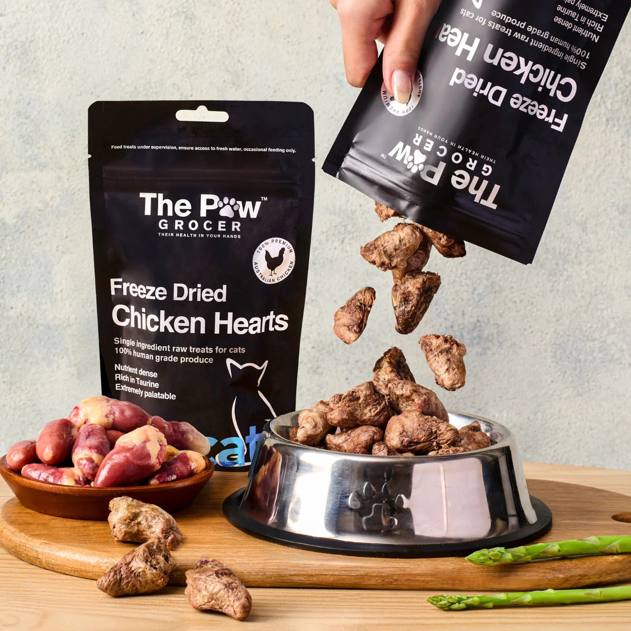 The Paw Grocer Freeze-Dried Premium Chicken Hearts