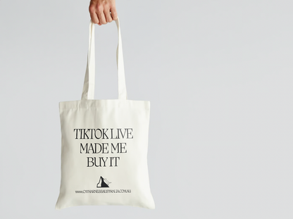 "TikTok Live Made Me Buy It" Tote Bag