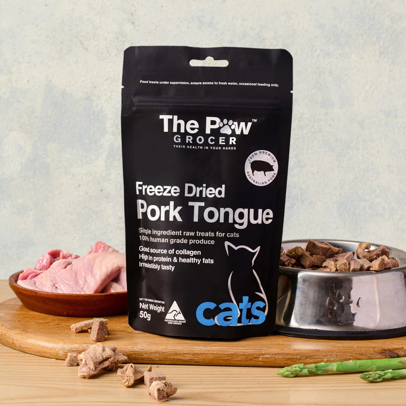 The Paw Grocer Freeze-Dried Premium Pork Tongue