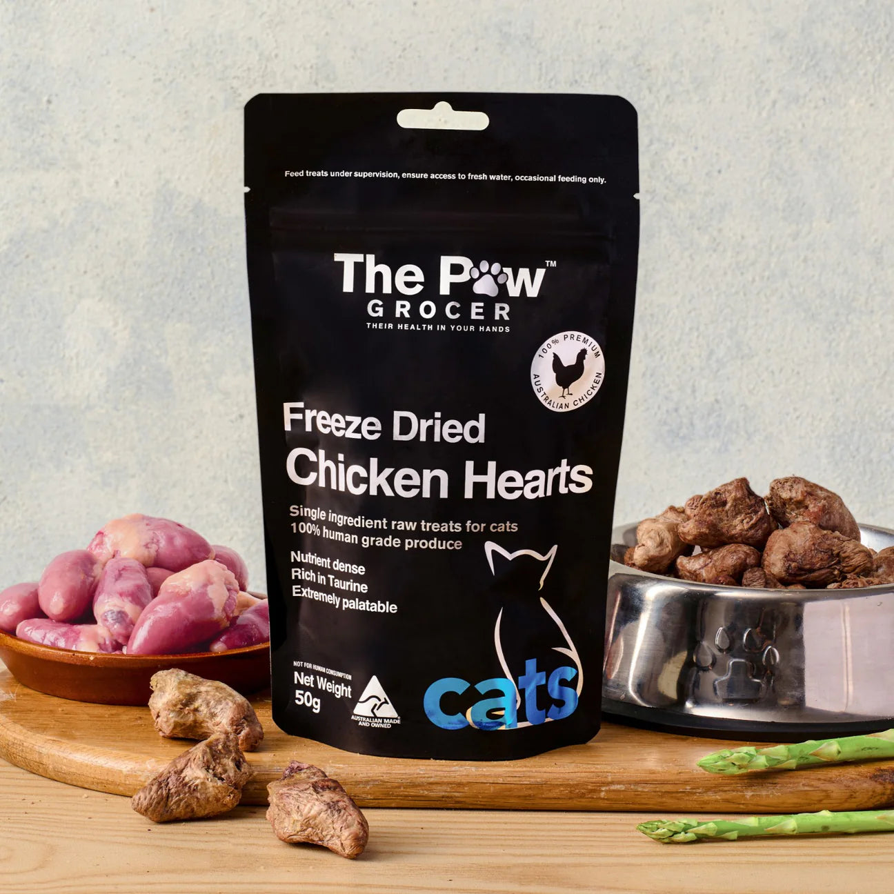 The Paw Grocer Freeze-Dried Premium Chicken Hearts
