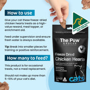 The Paw Grocer Freeze-Dried Premium Chicken Hearts