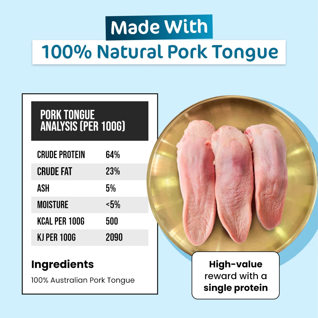 The Paw Grocer Freeze-Dried Premium Pork Tongue