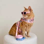 Princess Honeybelle X Catventure Cat Harness - Pink Tartan