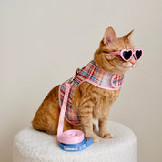 Princess Honeybelle X Catventure Cat Harness - Pink Tartan